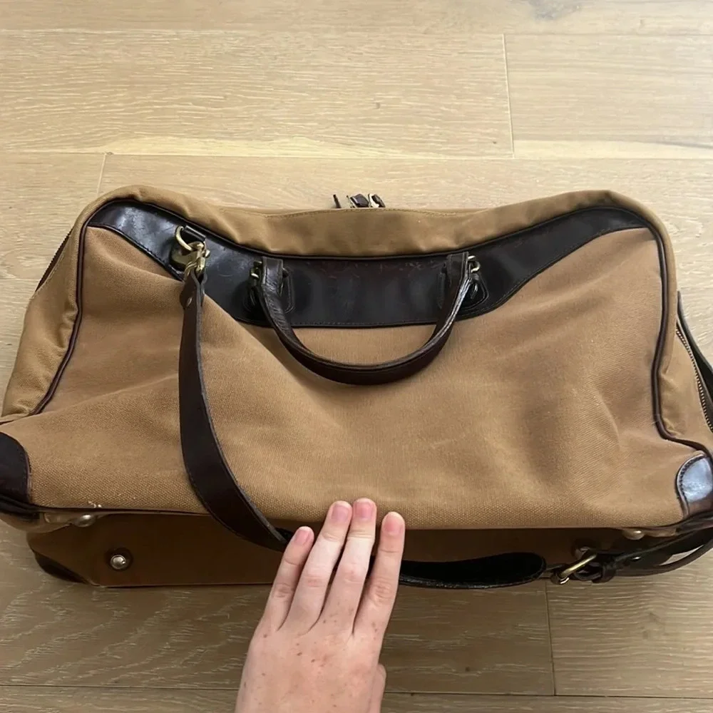 Vintage Land Rover Duffle Bag Messenger Bag Shoulder Bag Leather Travel Case